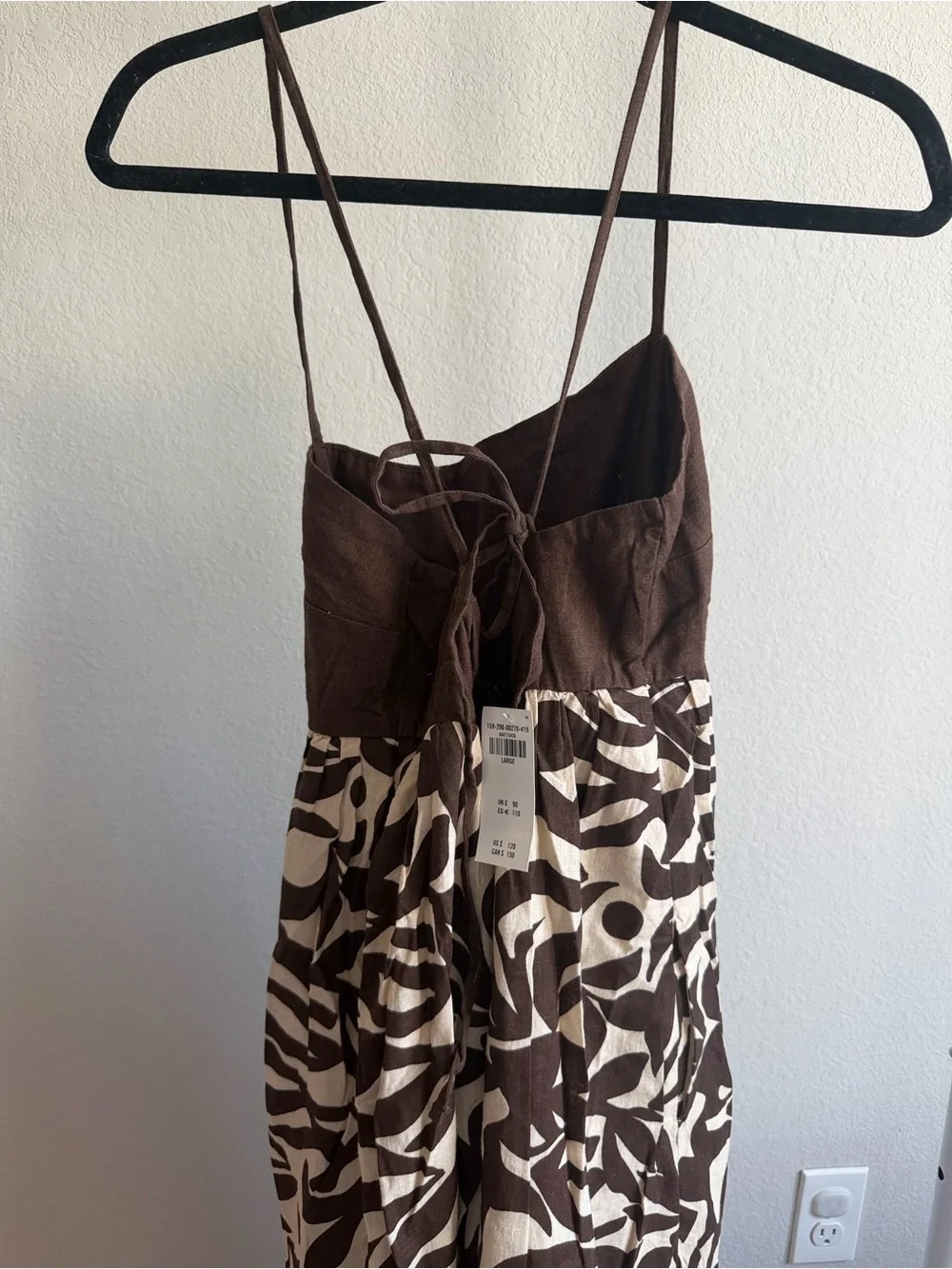Abercrombie & Fitch Tie-Back Babydoll Maxi Dress (Large)